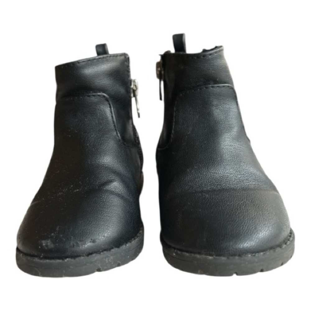 CAT & JACK FAUX LEATHER ANKLE BOOTS TODDLER 7 RUBBER SOLES